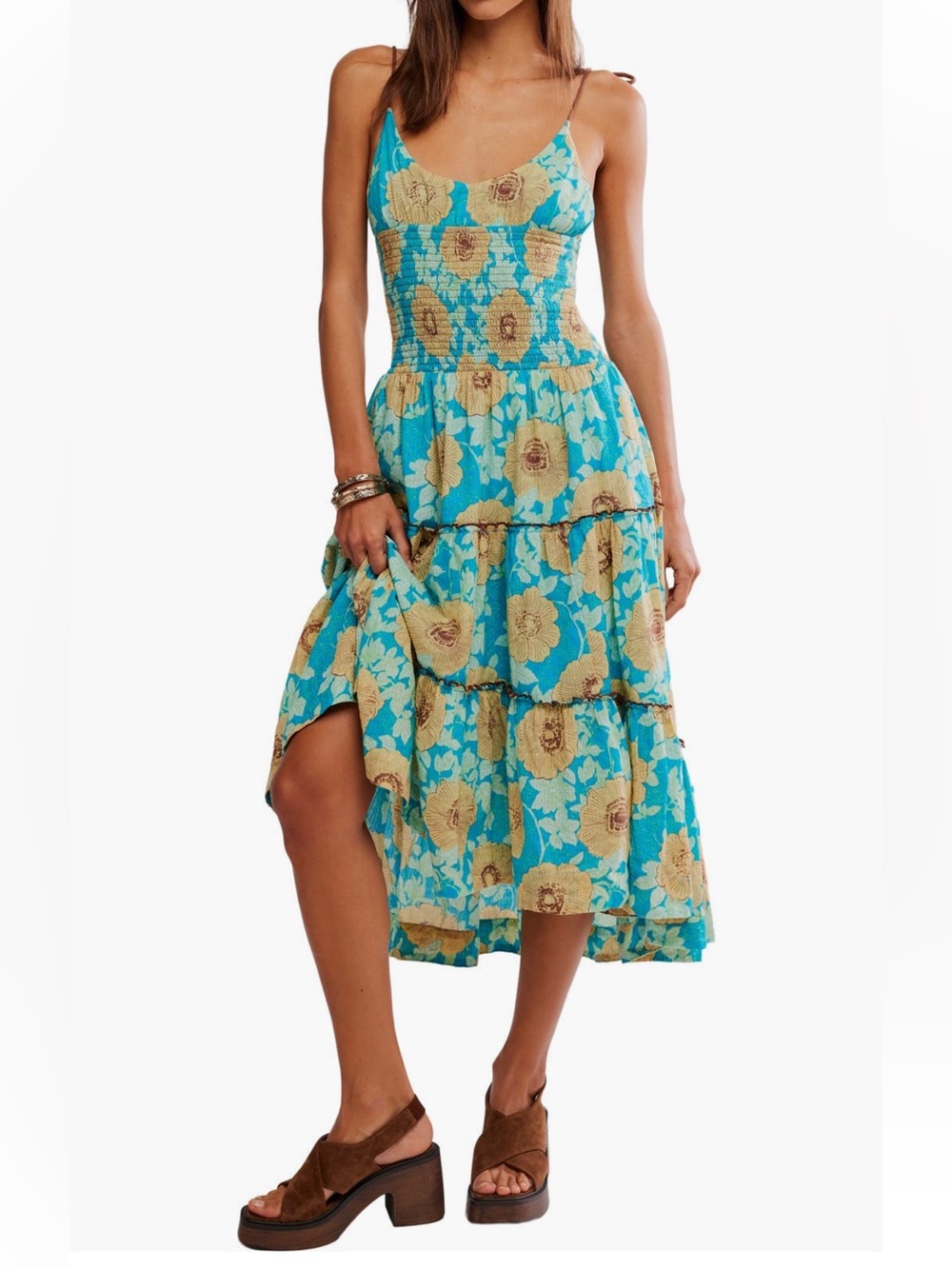 Free people Adirel tired midi dress size XL